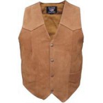 Мужская коричневая кожаная жилетка Buffalo Hide