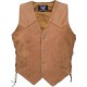 Мужская коричневая кожаная жилетка с оружейным карманом Buffalo Hide