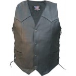 Мужской кожаный жилет со шнуровкой Naked Cowhide