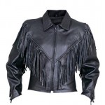 Женская кожаная куртка с бахромой Split Cowhide